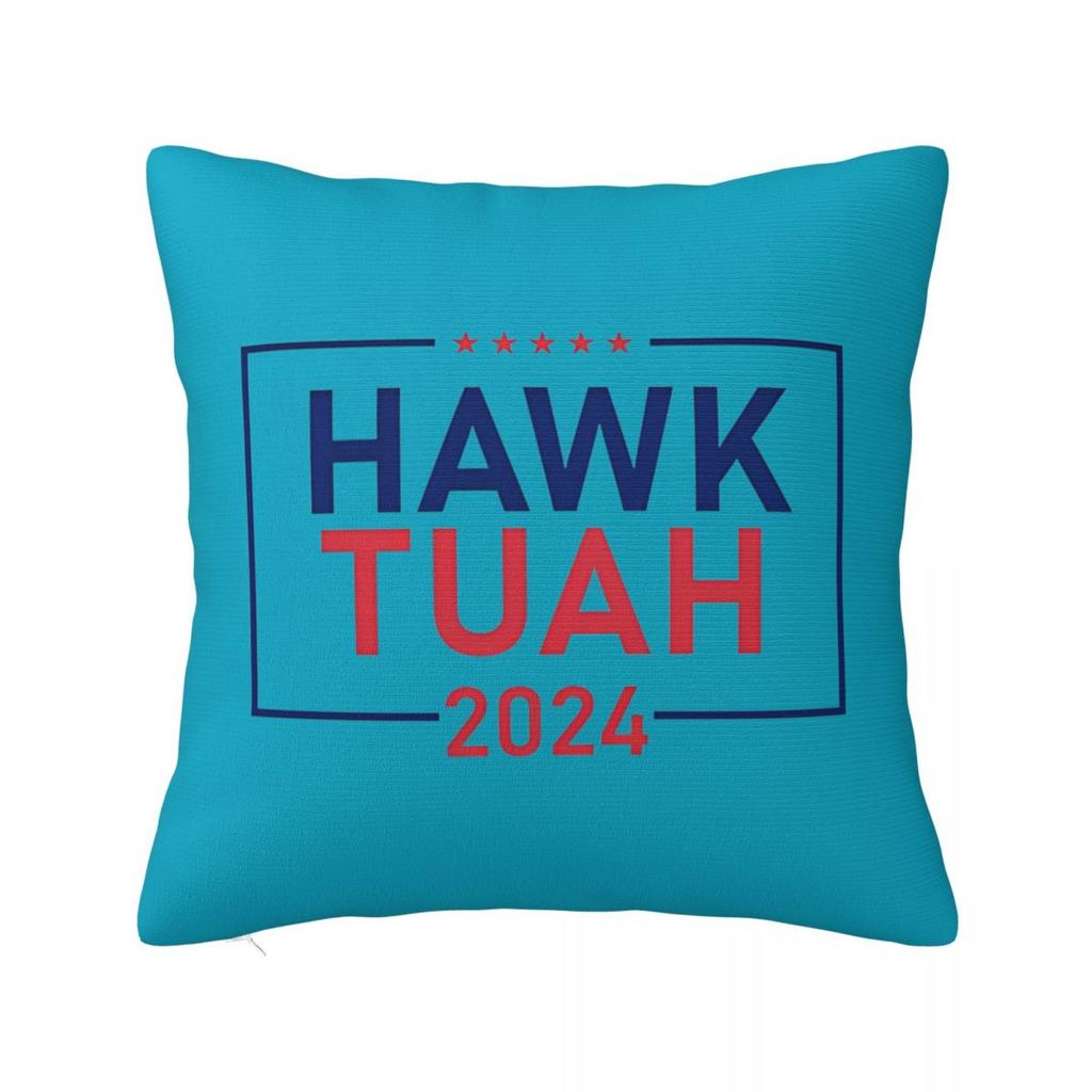 Hawk Tuah 24 Square Pillow Covers Polyester Room Cushion Case Cool Throw Pillow Case 4545