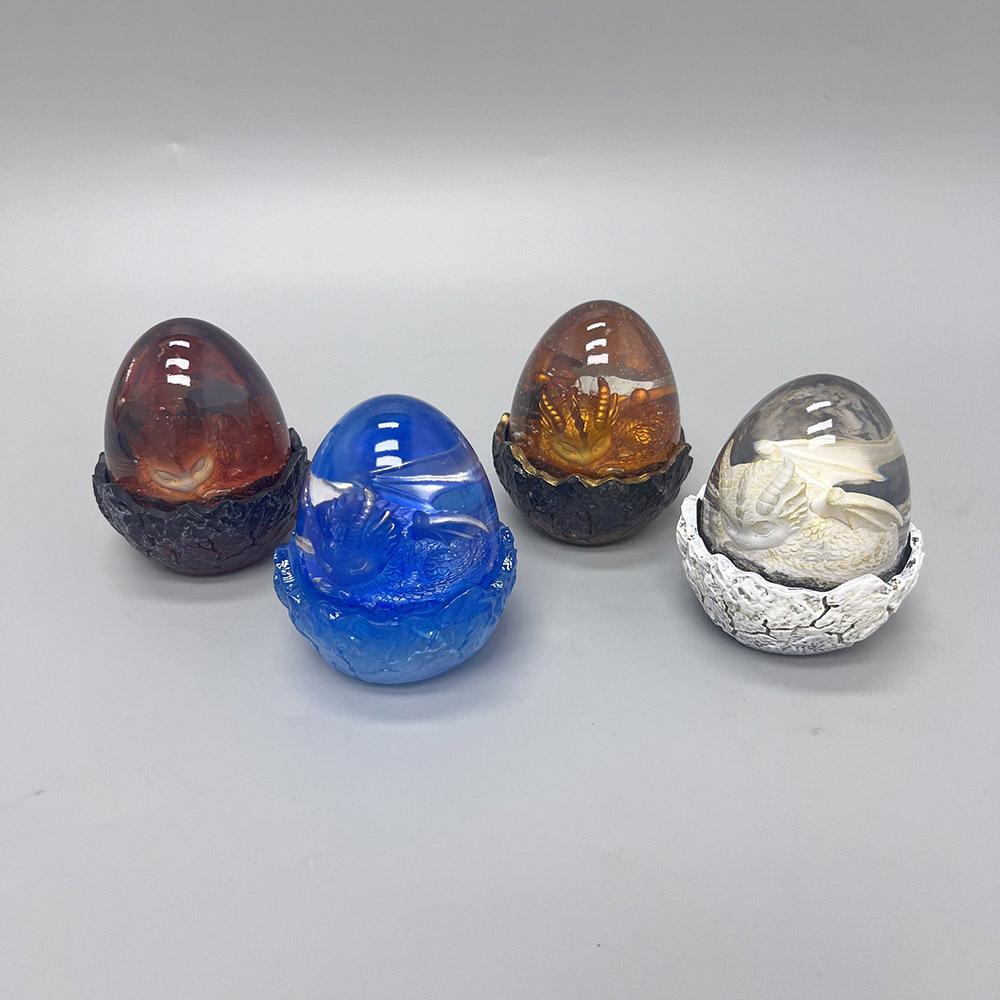 Egg Glowing Resin Desk Decoration with Breathing Light for Home Shelf Decor