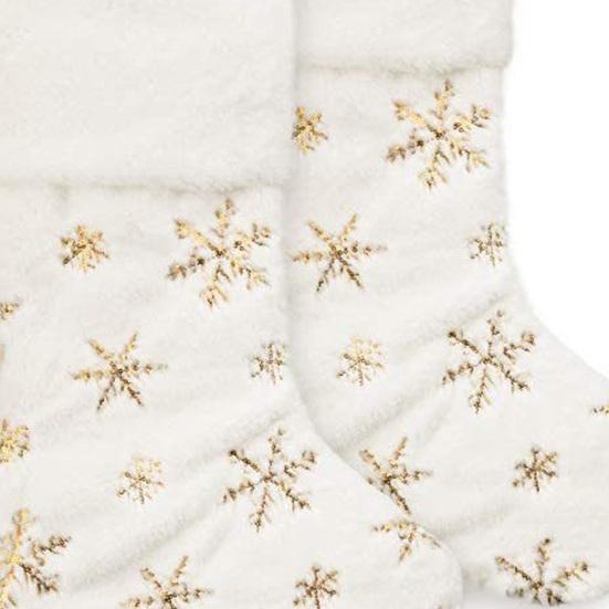 Weihnachtssocke, praktisches Schneeflocken-Muster, langlebiger Weihnachtsstrumpf, Weihnachtselement, Plüsch-Hängesocke, Geschenke, Socke für Weihnachten