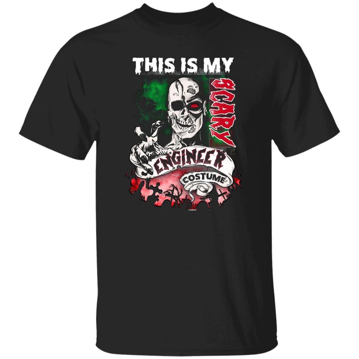 Engineer Halloween Unisex T-Shirt This is my Scary Engineer costume tee Black Da XL