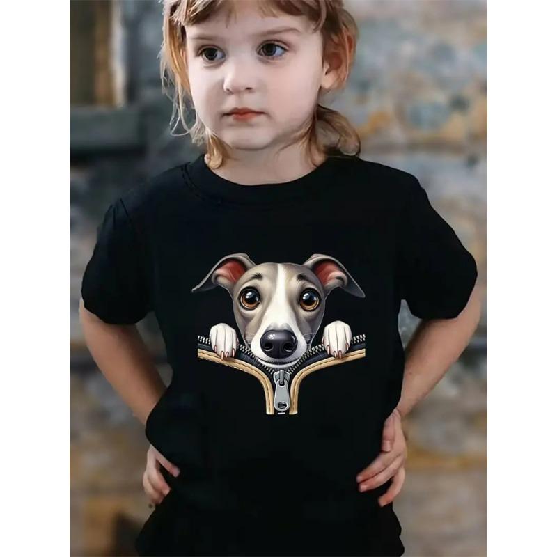 Cotton 100% Graphic T Shirts Summer 2025 Kids Clothes Round Neck Kids T Shirt Cute Girls Top Clothes Animal Children's T-Shirt Short Sleeve