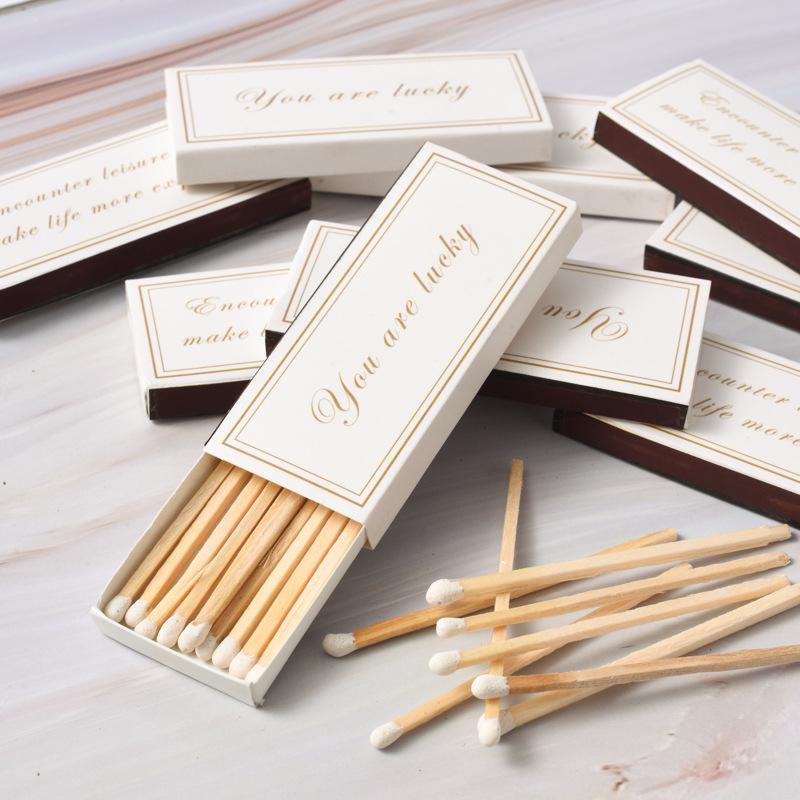 Match Scented Candle Gift Set: Long Stem Wooden Matches (75mm) Souvenir