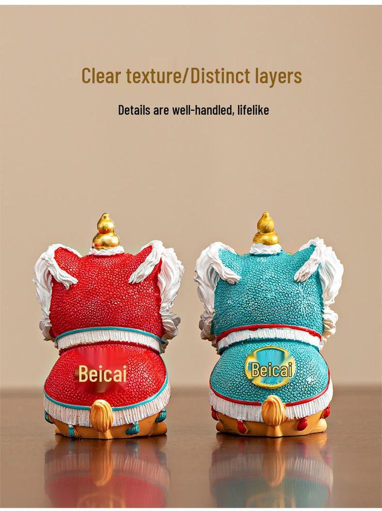 Foshan Lion Dance Ornament: High-End Desktop Handmade Decoration & Birthday Gift