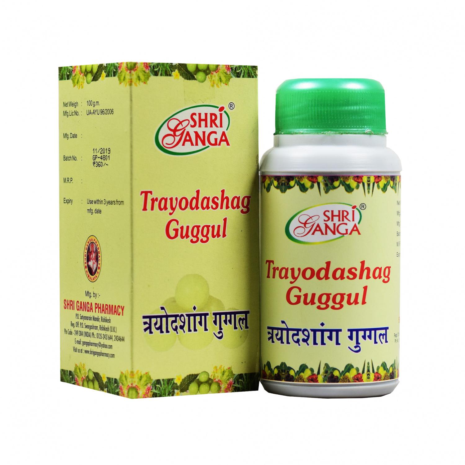 

Трайодашанг Гуґгул (100 г), Trayodashang Guggul, Shri Ganga Pharmacy