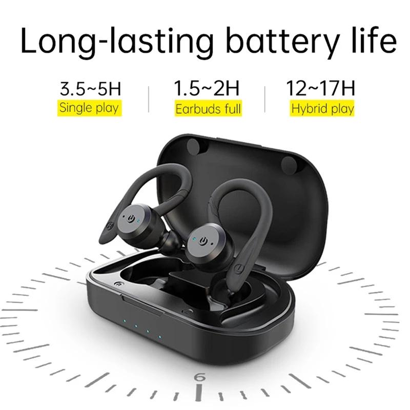 20 Ore di Autonomia Impermeabile per il Nuoto Auricolare Bluetooth Stile Doppio Indosso Sportivo Cuffia Wireless TWS Auricolari Ipx7 Stereo