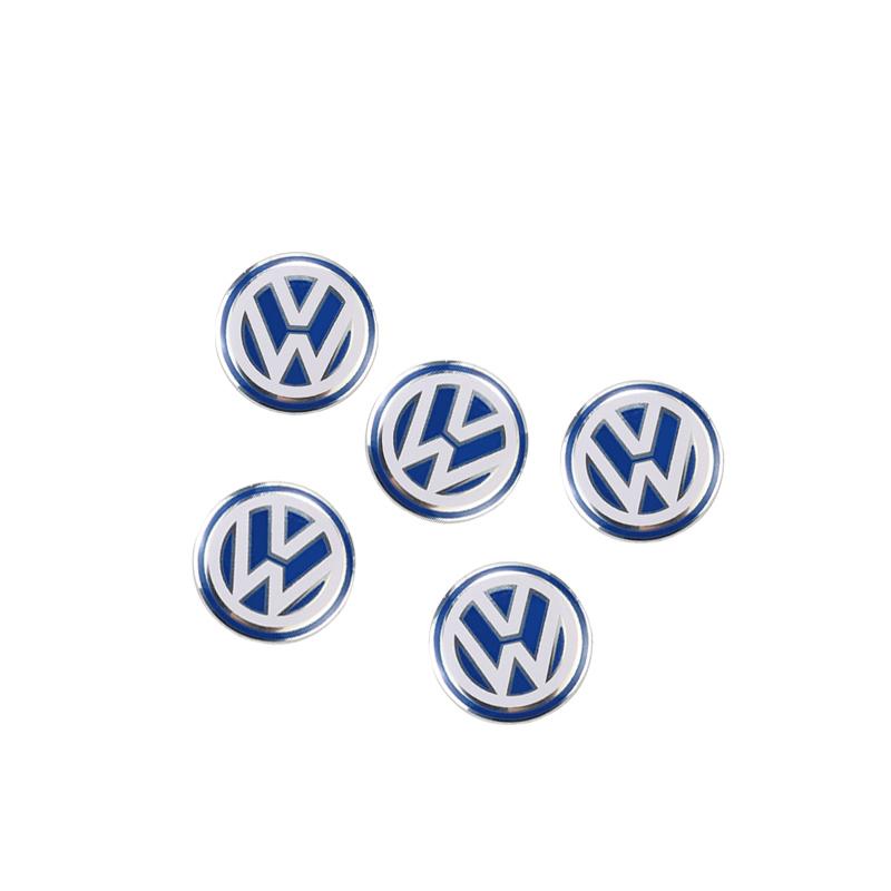 VOLKSWAGEN VW 5/10 db-os Autó Távirányító Kulcs Logó Fém Embléma Matricák VW GTI Polo Golf Passat Tiguan Arteon Touareg modellekhez