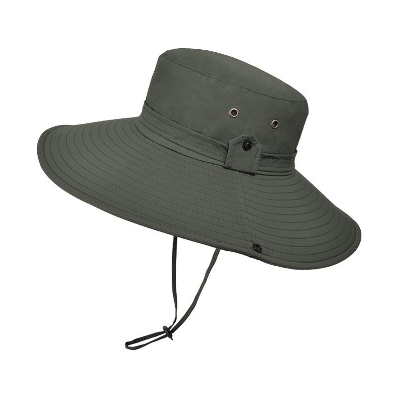 Fisherman Hat Men Sun Protection Waterproof Large Brim For Outdoor Summer Activities