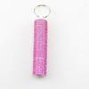 Rhinestone Shiny Pill Case Keychain Mini Waterproof Cute Pill Storage Box Key Ring Portable Organizer Bottle Pendant Hiking