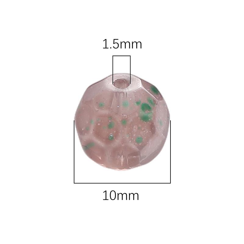 [10mm] Colorful Faceted Round Beads Glass Ball Beads DIY Jewelry Bracelet Accessories