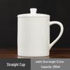 Dehua White Porcelain Mutton Fat Jade Ceramic Teacup with Lid