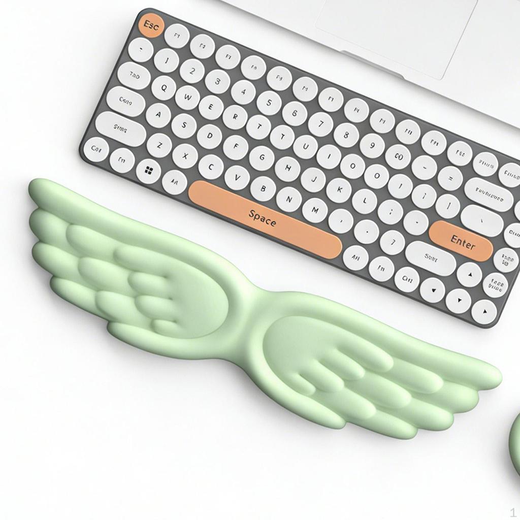 Engelsflügel Tastatur Handgelenk Computer Armlehne AntiRutsch Bequemes Stützkissen Schreibtisch Ellbogenpolster für