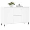 VidaXL Buffet, Armoire Latérale avec Pieds, Meuble de Rangement, Organisateur de Salon Salle de Séjour Intérieur, Blanc Bois 827196