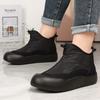 Women High Top Fleece Lined Snow Boots Thick Slip On Warm Ankle Cotton Boots