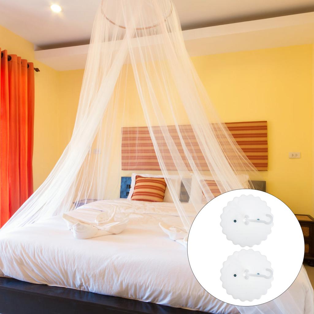 2 Sets Ceiling Mosquito Net Hook Baby Holder Dome Suction Cup Supplies Crib Hanging for Support Hooks