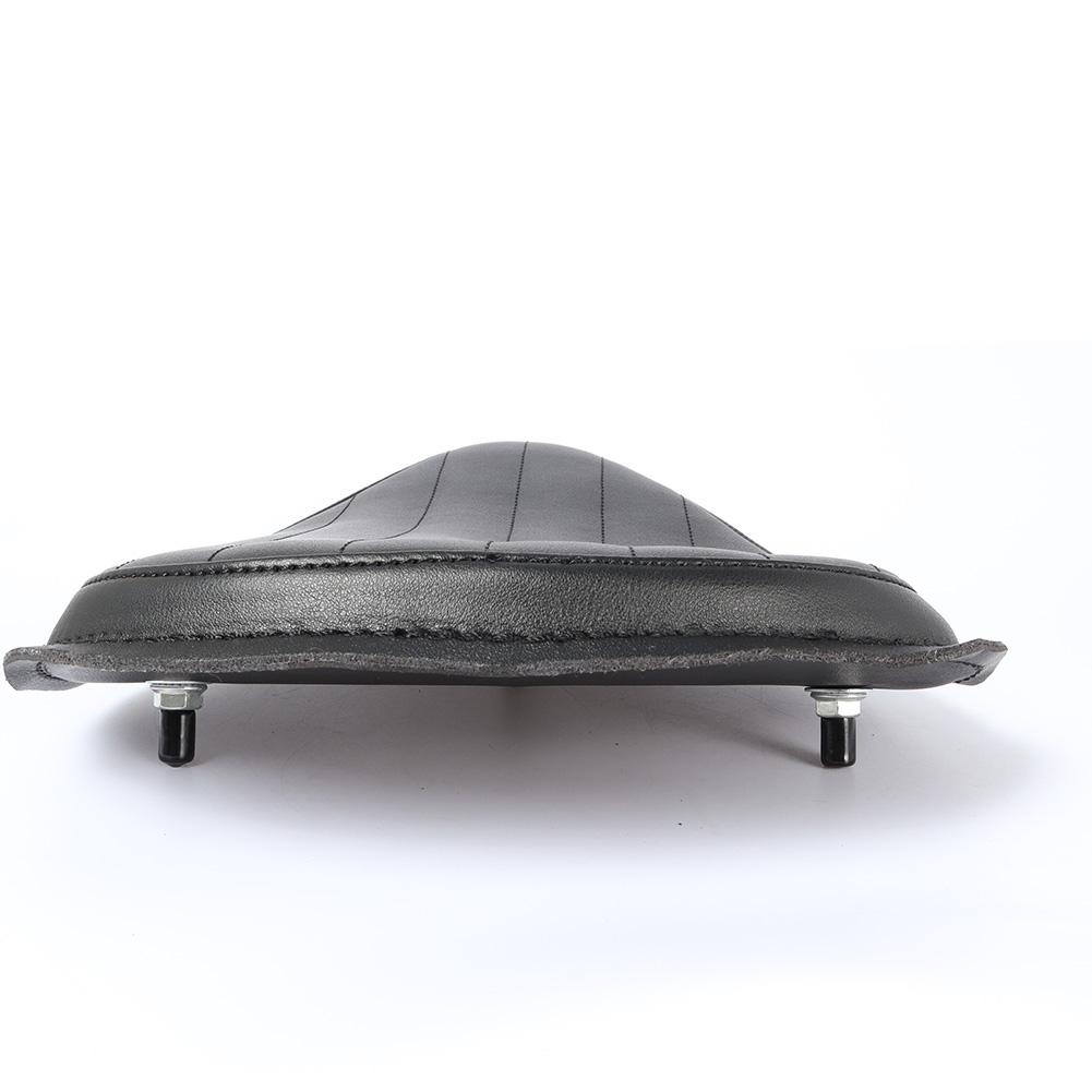 Motorcycle Roll Leather Vertical Grain Pattern Solo Seat With Bracket For Universal Motorcycle