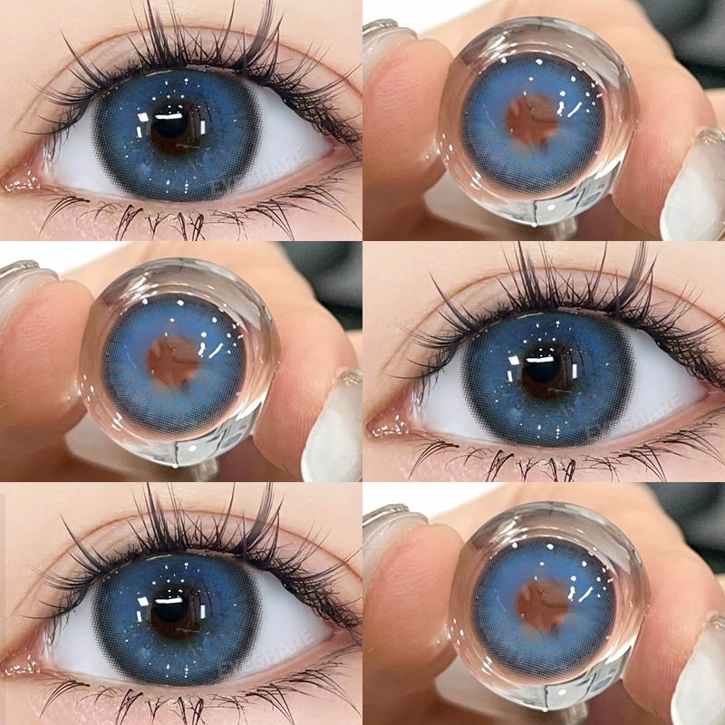 Kolorowe źrenice dla oczu Niebieskie źrenice Zielone Wysokiej Jakości Kolorowe Soczewki Kontaktowe Brązowe Naturalne Soczewki Szare Soczewki Oczne Roczne