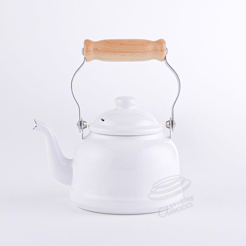 Fuji Enamel Beams Mini Kettle Enamel IH Compatible White 0.9L BMS09TK.CW
