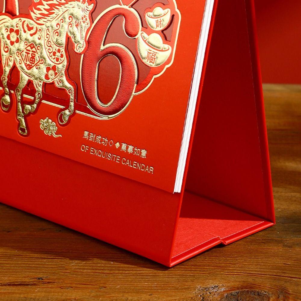 Chinese Style Desktop Calendar Foldable Schedule Planner 2026 Desk Calendar  Desktop Decorations