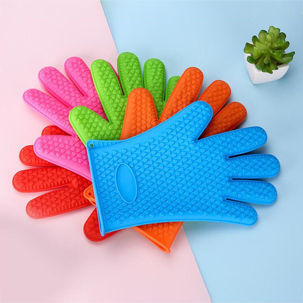 1PC Heat Resistant Microwave Oven Silicone Glove for Baking Kitchen Cleaning
