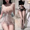 Sex Underwear Exposed Breasts Pure Desire Small Breasts Seduction Mesh Nightgown Hot No-take-off Suit Flirting Sex Underwear Uniform