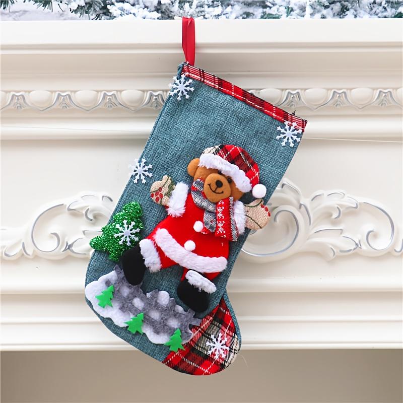 Christmas Stockings Large Capacity Christmas Socks Santa Claus Snowman Christmas Tree Decorative Bag Candy Bags Xmas Gifts Bags