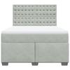 Maison Exclusive - Sommier à lattes de lit et matelas Gris clair 160x200cm Velours