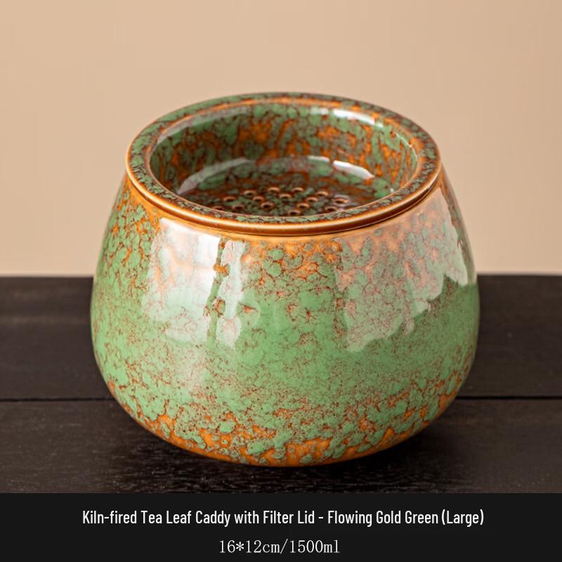 Kiln Glaze Tea Residue Container