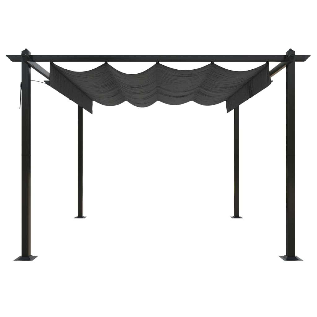 Pavilion with Extendable Roof 3x3 M Anthracite