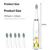 Electric Sonic Toothbrush Soft Hair Waterproof Automatic Toothbrush With Cleaning Replacement Heads