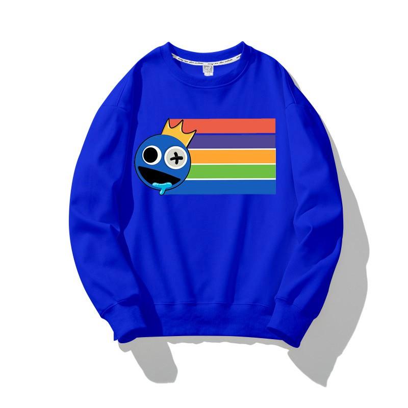 Rainbow Friends Print Sweatshirt Unisex Thin Long Sleeve Casual Men Women Fall Winter