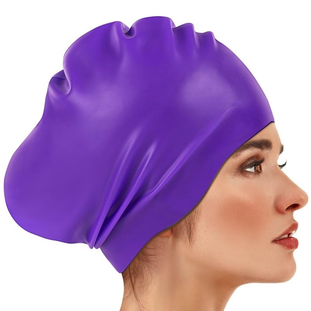 Elastic Waterproof Swim Cap Soft Snorkeling Cap Silicone Swim Headgear Spearfishing