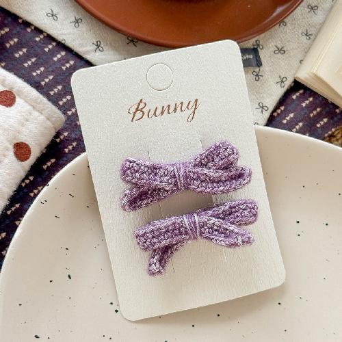 Autumn Retro Sweet Pink Coffee Leopard Pattern Bow Rabbit Hairpin Hair Ring Temperament Baby Tie Ball Head Flower Girl