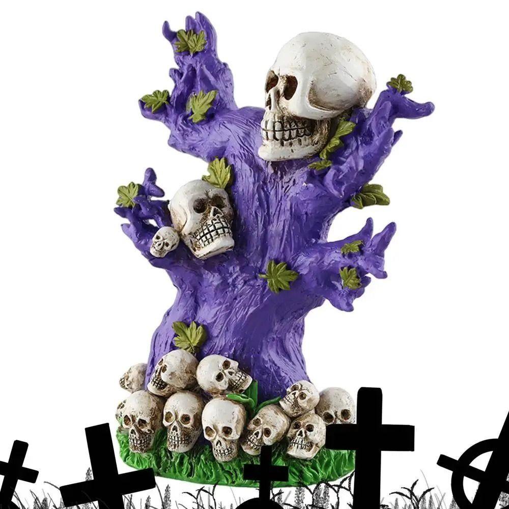 

Creative Halloween Skull Tree Ornament Resin Crafts Resin Pumpkin Figurine Skull Ornaments