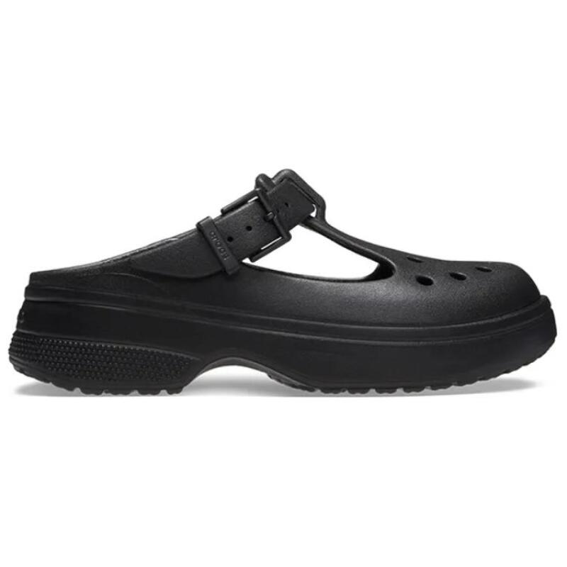 Crocs Comfortable Versatile Hole Shoes 4cm Women's Black