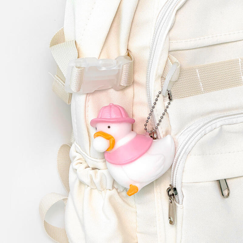 Balloon Blowing Duck Keychain