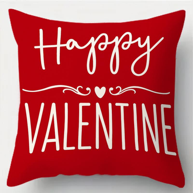 Vikama 4 Valentine'S Day Pillowcases, Heart And Gnome Designs, Machine Washable, Perfect For Home Sofa Decor