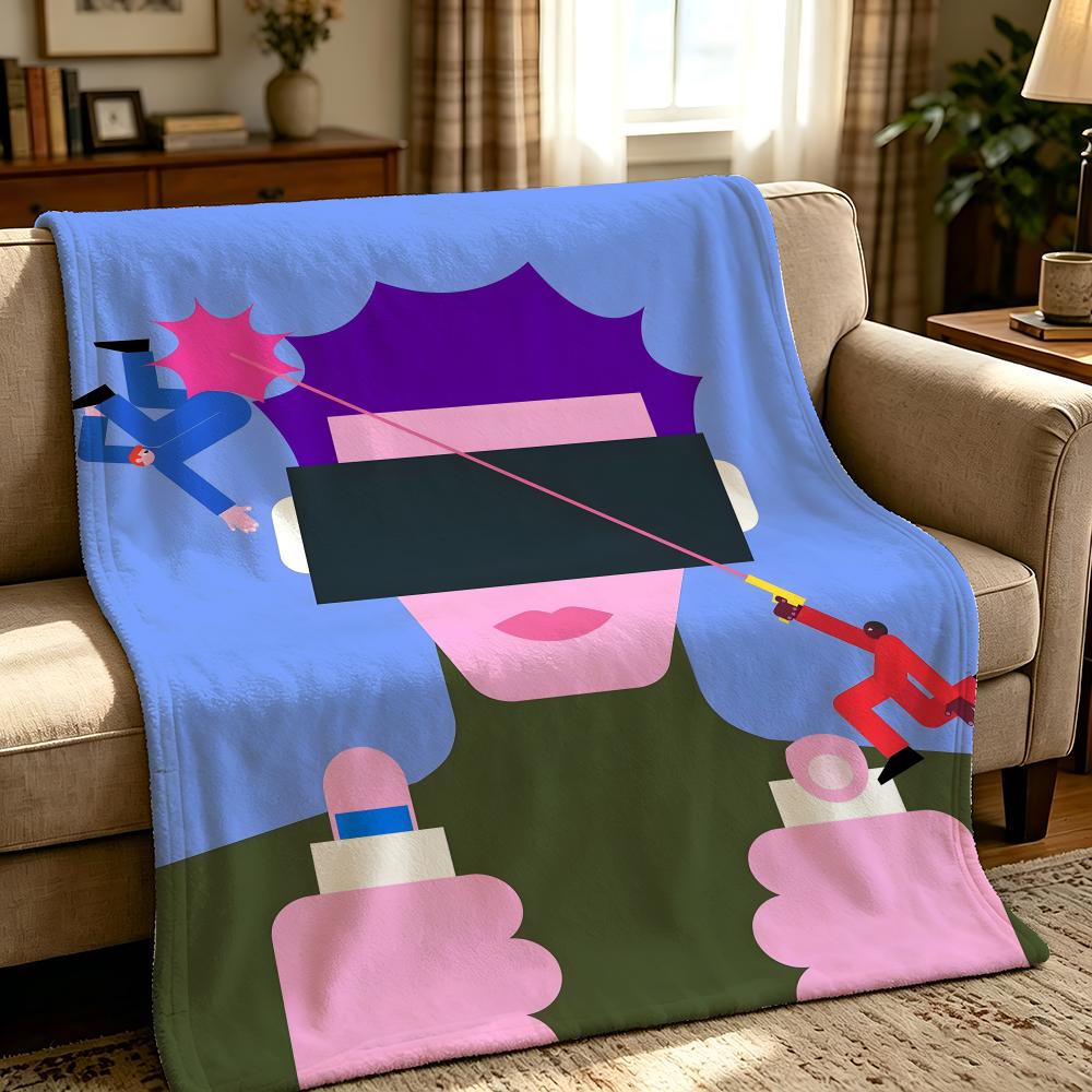 Artist A-Andy Huang-g Throw Thick Comfort Flannel Quilt, Multi-scene Use Indoor Outdoor Daily Nap