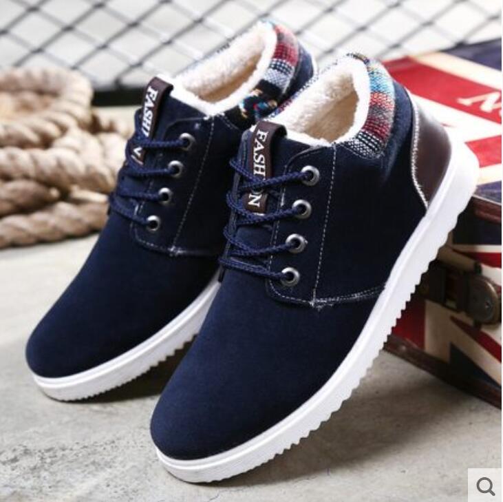 Plus thickening autumn winter outdoor leisure men boots warm tooling cotton shoes England boots men's shoes snow boots fgb78