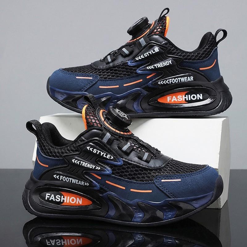 Youth Style Shoes Boys Lightweight Breathable Mesh Running Shoes Kids Outdoor Indoor Sports Slip-On Style
