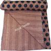 Aizza Trends Handmade Pure Cotton Printed Kantha Quilt  - Traditional Look Bed Spread Kantha Gudri - Vintage Hand Stitch Gudri