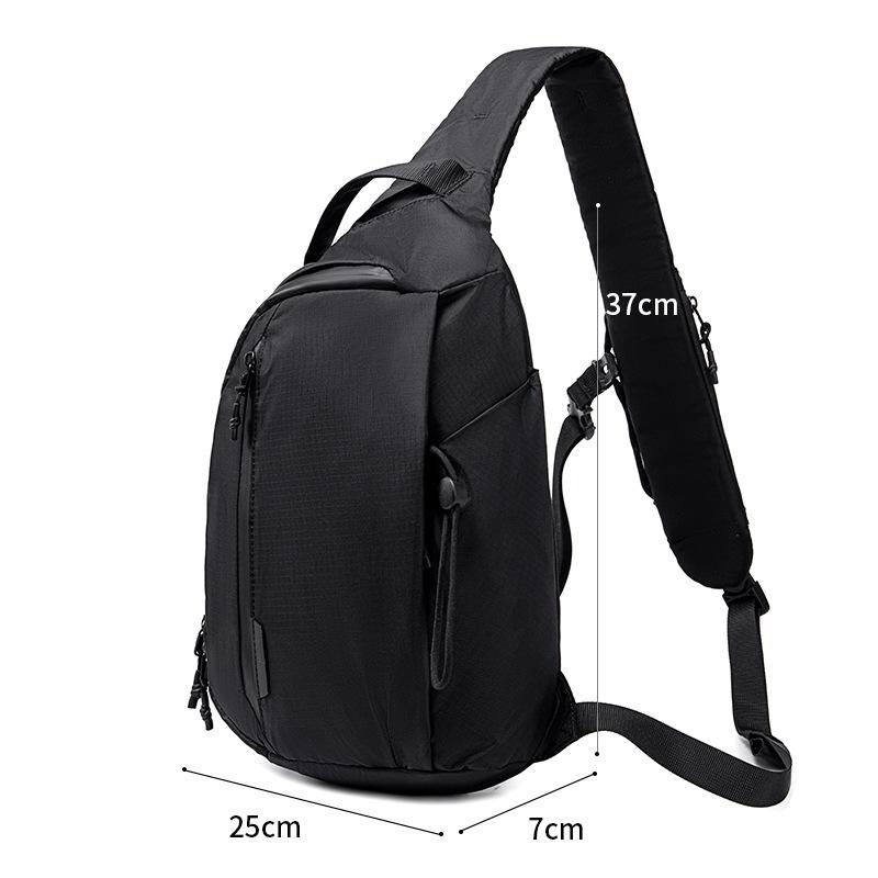 Men S Outdoor Chest Bag, Single Shoulder Bag, Commuter Crossbody Bag, Trendy Backpack, Water Cup Bag, Lightweight