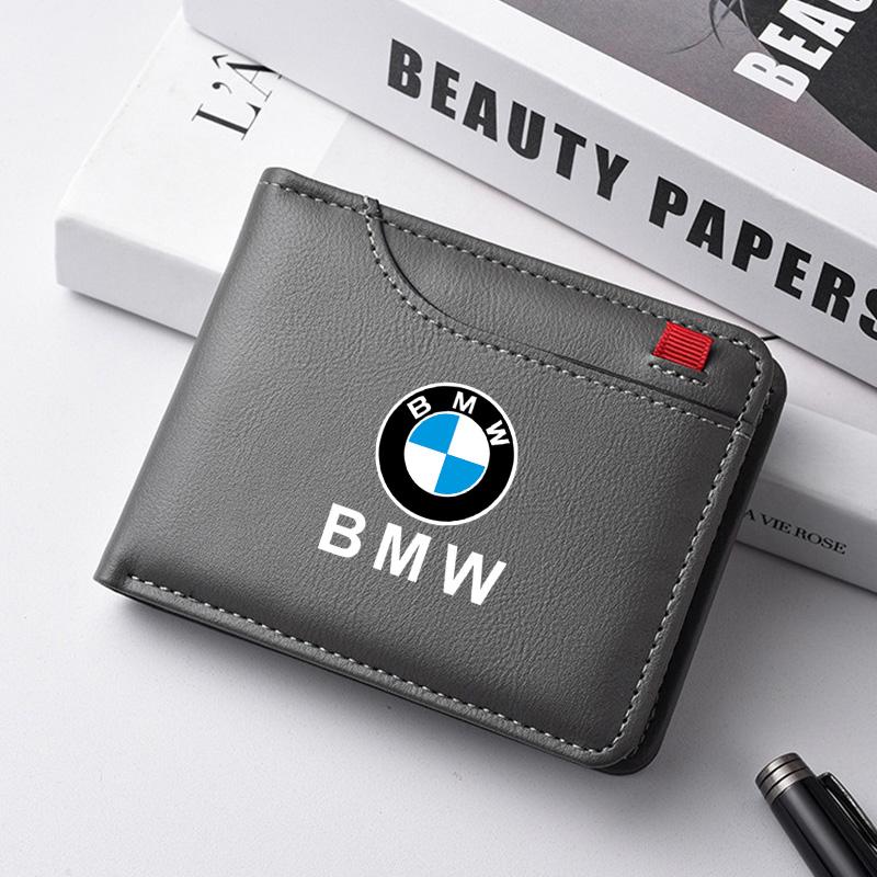 Leather Car Logo Wallet Credit Card Coin Bag Portable Purses For BMW 1 2 3 5 7 Series X1 X3 X4 X5 X6 E46 E90 E60 F10 G20 G30 F15 bzvm78