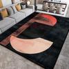Nordic Light Luxury Geometry Carpet for Living Room Decor Soft Easy Cleaning Rugs for Bedroom Large Area Abstract Red Floor Mat