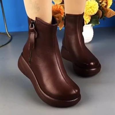 Women's Boots Autumn Winter High  Boots Platform Women Lace Up Woman Shoes Winter Biker Ankle Women's Boots Women Shoes