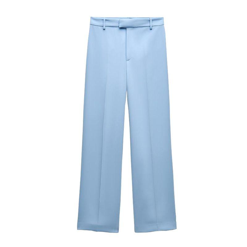 

Spring and Summer New Arrival French Style Work Clothing Straight Cut Suit Outwear 2442186 High Waist Vertical Straight-Leg Pants 2486186 Pants XS