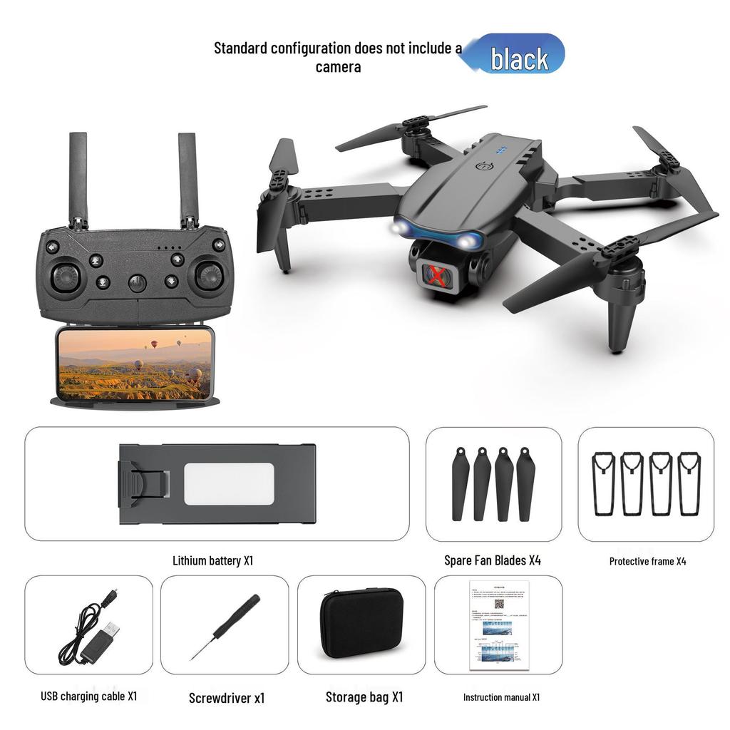 E99 Folding Drone with 4K Dual Cameras: Four-Axis Aerial Photography, Fixed Height, Remote Control Airplane Toy K3.