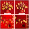 6pcs/10pcs Waterproof Potted Plant Year of the Dragon Spring Festival Hanging Pendant  Lucky Mascot