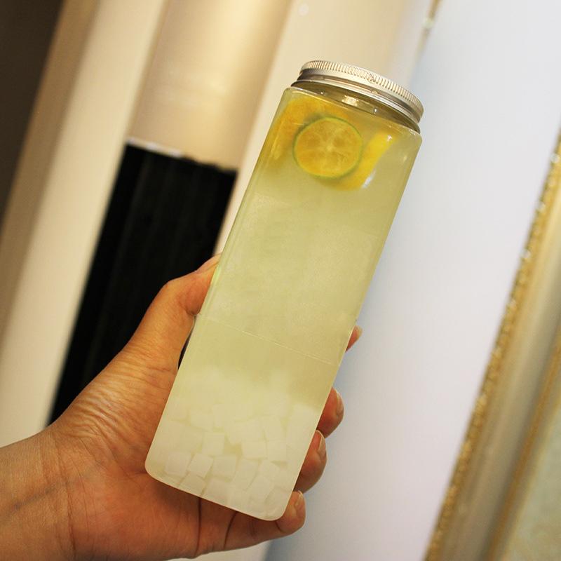 500ml Portable Fruit Juice Cold Brewed Tea Bottle Transparent Plastic Beverage Bottle Disposable Milk Tea Bottle