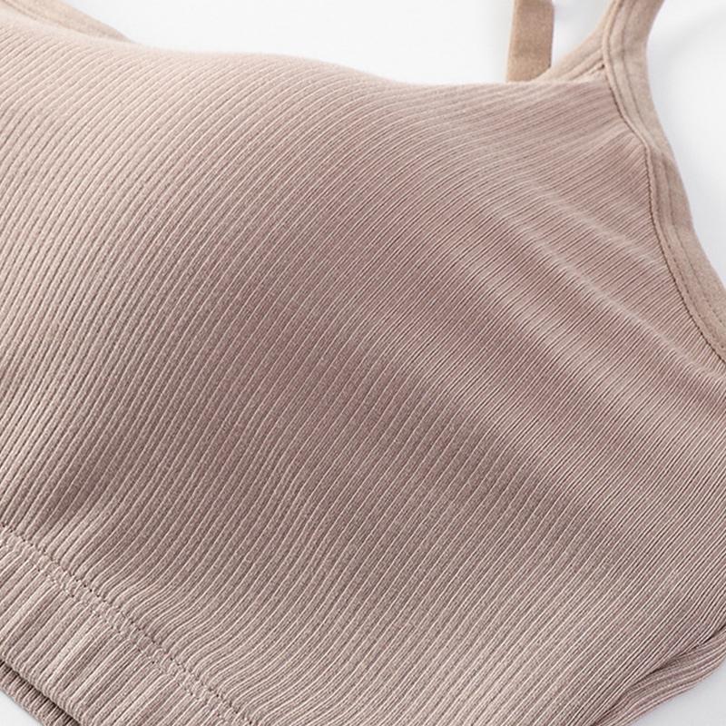 Women'S Basic Sports Bra Scoop Neck Wireless No Padding Bralette Ultra Comfortable Soft Smoothing Seamless Sexy Backless Tank Top Lingerie