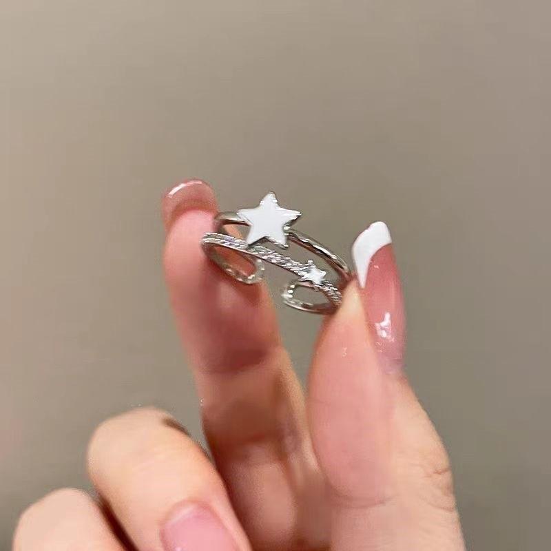 Tide Temperament Sweet Niche Versatile Design Ring Daily Commute Index Finger Ring